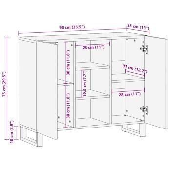 Medienlagerungsschränke & Regale mit Regal mit Speicher mit Tür 90 x 33,5 x 75 cm