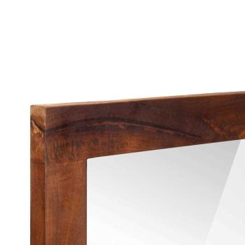 Spiegel Braun, Silber 50 x 2,5 x 70 cm Massives Mangoholz, Glas