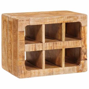 ARDEBO.de - Weinregal mit Speicher Braun 44 x 30 x 35 cm Massives Mangoholz