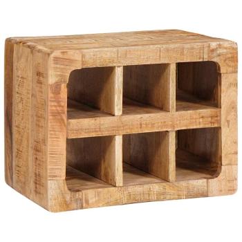 Weinregal mit Speicher Braun 44 x 30 x 35 cm Massives Mangoholz