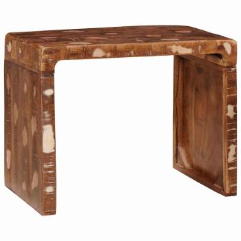 Beistelltisch 60 x 35 x 46 cm Massives, recyceltes Holz