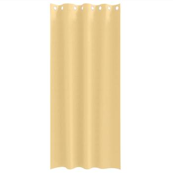 Verdunkelungs-Vorhänge mit Ringen 2 stk. Beige 225 x 140 cm