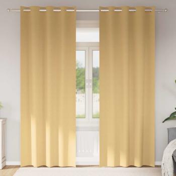 ARDEBO.de - Vorhänge mit Vorhängen 2 pcs Beige 260 x 140 cm Polyester