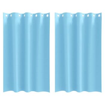 Vorhänge mit Vorhängen 2 pcs Hellblau 175 x 140 cm Polyester