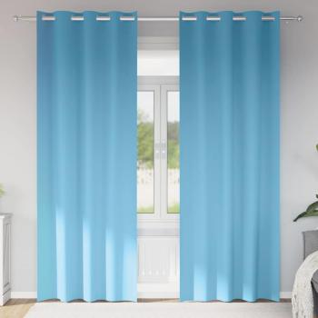 ARDEBO.de - Vorhänge mit Vorhängen 2 pcs Hellblau 245 x 140 cm Polyester