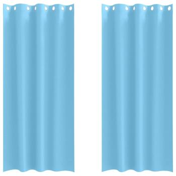 Vorhänge mit Vorhängen 2 pcs Hellblau 245 x 140 cm Polyester