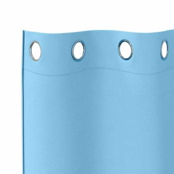 Verdunkelungs-Vorhänge mit Ringen 2 Stk. Himmelblau Polyester