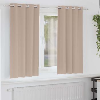 ARDEBO.de - Vorhänge mit Vorhängen 2 pcs Taupe 175 x 140 cm Polyester