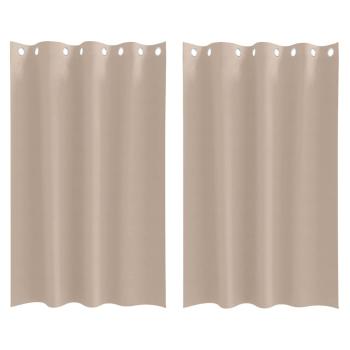 Vorhänge mit Vorhängen 2 pcs Taupe 175 x 140 cm Polyester