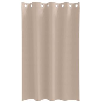 Vorhänge mit Vorhängen 2 pcs Taupe 175 x 140 cm Polyester