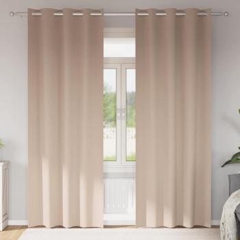 ARDEBO.de - Vorhänge mit Vorhängen 2 pcs Taupe 225 x 140 cm Polyester