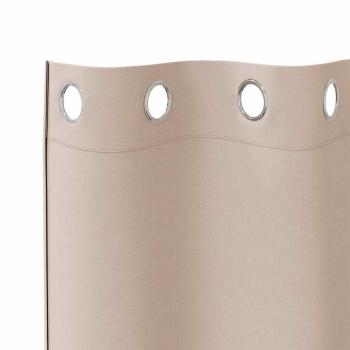 Vorhänge mit Vorhängen 2 pcs Taupe 225 x 140 cm Polyester