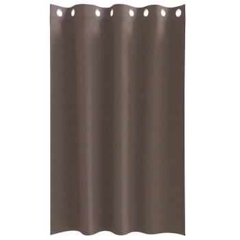 Vorhänge mit Vorhängen 2 pcs Dunkelbraun 175 x 140 cm Polyester