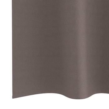 Verdunkelungs-Vorhänge mit Ringen 2 Stk. Dunkelbraun Polyester