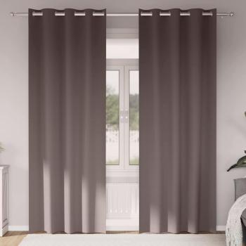 ARDEBO.de - Vorhänge mit Vorhängen 2 pcs Dunkelbraun 245 x 140 cm Polyester