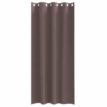 Vorhänge mit Vorhängen 2 pcs Dunkelbraun 245 x 140 cm Polyester