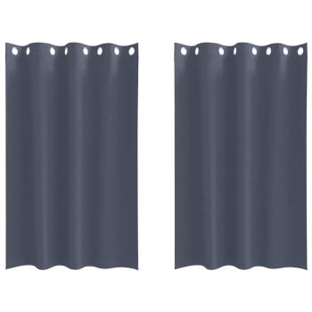 ARDEBO.de - Vorhänge mit Vorhängen 2 pcs Anthrazit 175 x 140 cm Polyester