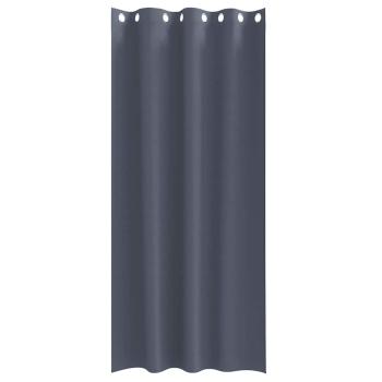 Vorhänge mit Vorhängen 2 pcs Anthrazit 245 x 140 cm Polyester