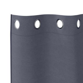 Vorhänge mit Vorhängen 2 pcs Anthrazit 245 x 140 cm Polyester