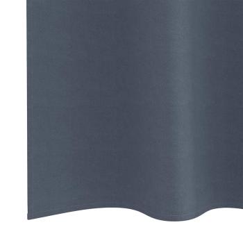 Verdunkelungs-Vorhänge mit Ringen 2 Stk. Anthrazit 260 x 140 cm