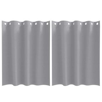 Vorhänge mit Vorhängen 2 pcs Hellgrau 140 x 140 cm Polyester