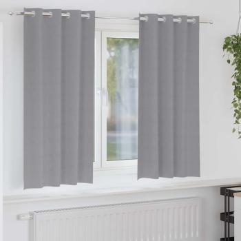 ARDEBO.de - Vorhänge mit Vorhängen 2 pcs Hellgrau 175 x 140 cm Polyester
