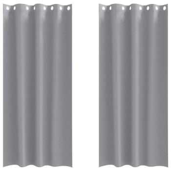 Vorhänge mit Vorhängen 2 pcs Hellgrau 245 x 140 cm Polyester