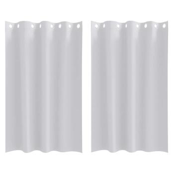 Vorhänge mit Vorhängen 2 pcs Hellgrau 175 x 140 cm Polyester