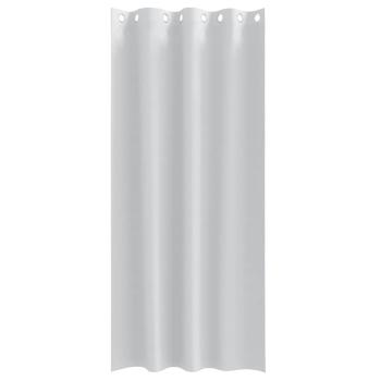 Verdunkelungs-Vorhänge mit Ringen 2 Stk. Helles Grau Polyester