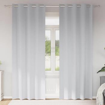 ARDEBO.de - Vorhänge mit Vorhängen 2 pcs Hellgrau 245 x 140 cm Polyester