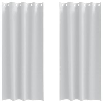 Vorhänge mit Vorhängen 2 pcs Hellgrau 245 x 140 cm Polyester