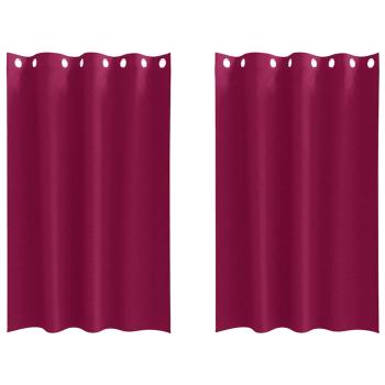 Vorhänge mit Vorhängen 2 pcs Weinrot 175 x 140 cm Polyester