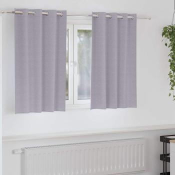 ARDEBO.de - Vorhänge mit Vorhängen 2 pcs Metallgrau 140 x 140 cm Polyester