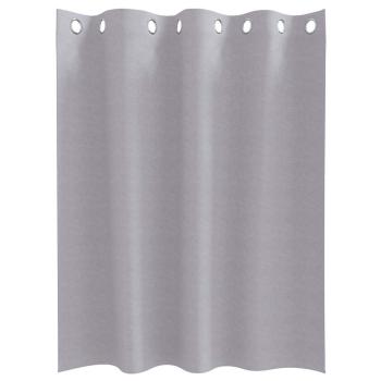 Vorhänge mit Vorhängen 2 pcs Metallgrau 140 x 140 cm Polyester