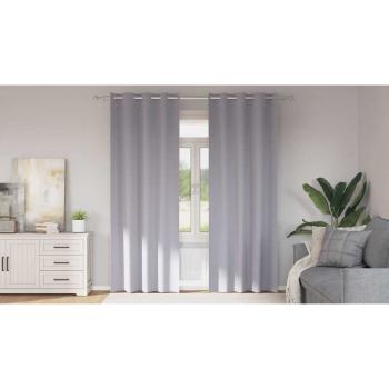 ARDEBO.de - Vorhänge mit Vorhängen 2 pcs Metallgrau 245 x 140 cm Polyester
