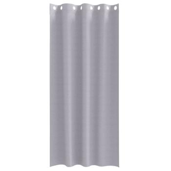 Vorhänge mit Vorhängen 2 pcs Metallgrau 245 x 140 cm Polyester