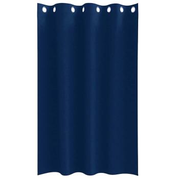 Vorhänge mit Vorhängen 2 pcs Dunkelblau 175 x 140 cm Polyester
