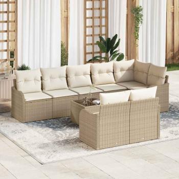ARDEBO.de - 9-tlg. Garten-Sofagarnitur mit Kissen Braun Poly Rattan