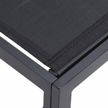 Garten-Sofa-Set 7 pcs Schwarz 283 x 143 x 71 cm Aluminium