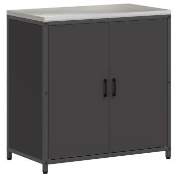 Küchenaufbewahrungsset mit Regal Sonstiges 3 pcs Schwarz 210 x 50 x 92 cm