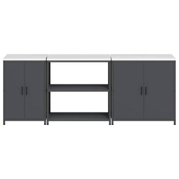 Küchenaufbewahrungsset 3 pcs Anthrazit 210 x 50 x 92 cm
