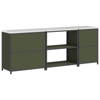 Küchenaufbewahrungsset 3 pcs Olive Grün 210 x 50 x 92 cm