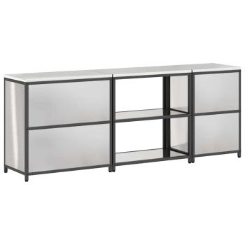 Küchenaufbewahrungsset 3 pcs Silber 210 x 50 x 92 cm Edelstahl