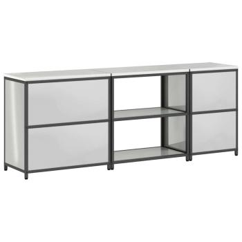 Küchenaufbewahrungsset mit Regal Sonstiges 3 pcs Silber 210 x 50 x 92 cm