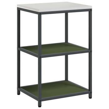 Küchenlager-Set mit Regal mit Speicher mit Tür Verstellbar 2 pcs Olive Grün 150 x 50 x 92 cm