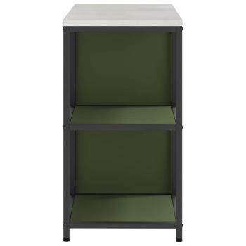Küchenlager-Set mit Regal mit Speicher mit Tür Verstellbar 2 pcs Olive Grün 150 x 50 x 92 cm