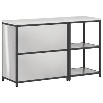 Küchenlager-Set 2 pcs Silber 150 x 50 x 92 cm Edelstahl