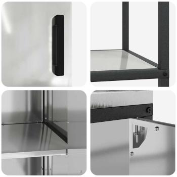 Küchenlager-Set 2 pcs Silber 150 x 50 x 92 cm Verzinkter Stahl