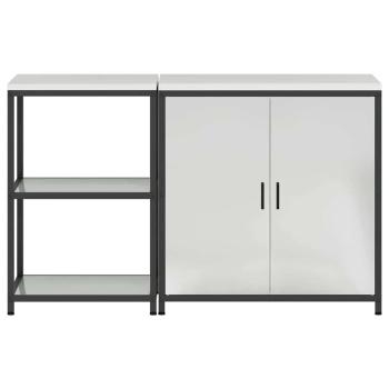 Küchenlager-Set 2 pcs Silber 150 x 50 x 92 cm Verzinkter Stahl
