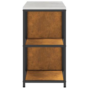 Küchenlager-Set mit Regal mit Speicher mit Tür Verstellbar 2 pcs Rostig 150 x 50 x 92 cm
